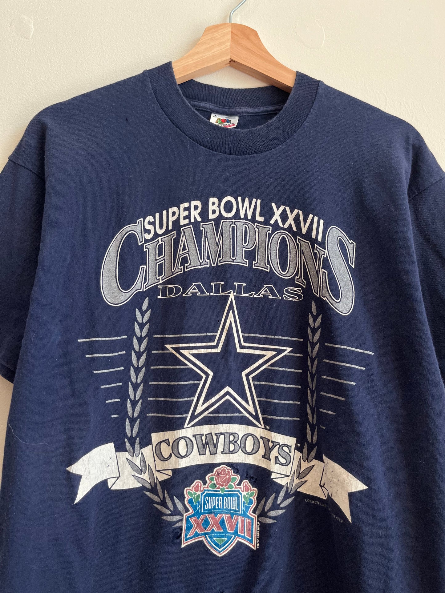 1993 Dallas Cowboys Super Bowl XXVII Cropped Tee (L)