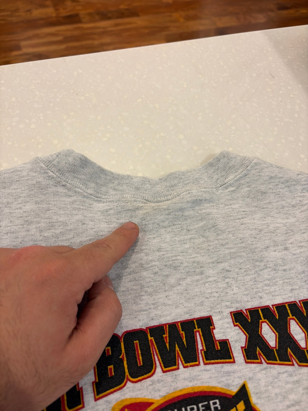 2004 Carolina Panthers vs New England Patriots Super Bowl Crewneck (L)