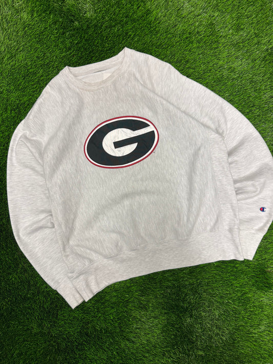 00s University Of Georgia (UGA) Bulldogs Champion Reverse Weave Crewneck (XL)