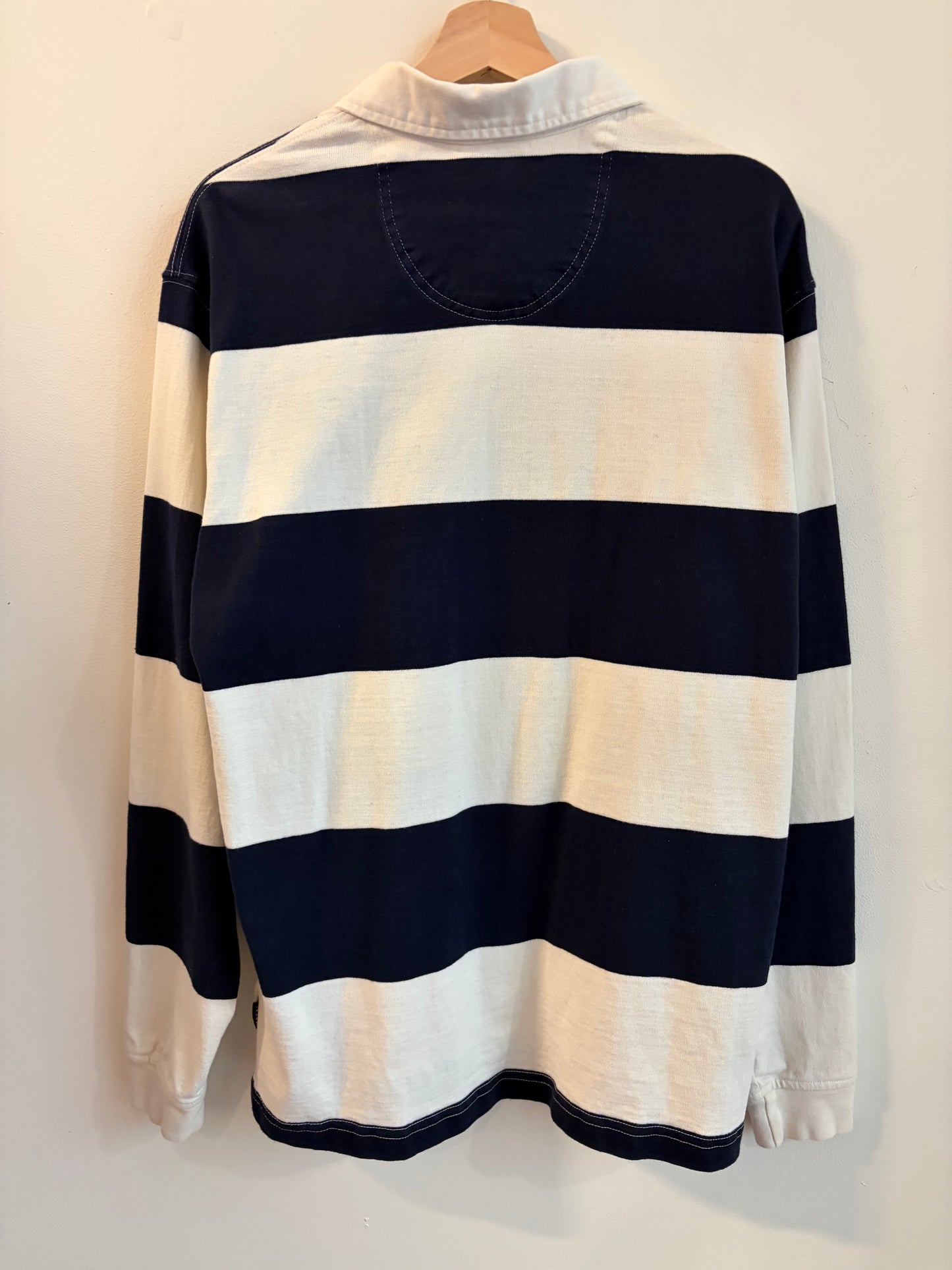 00s IZOD Rugby Striped Polo Shirt (L)