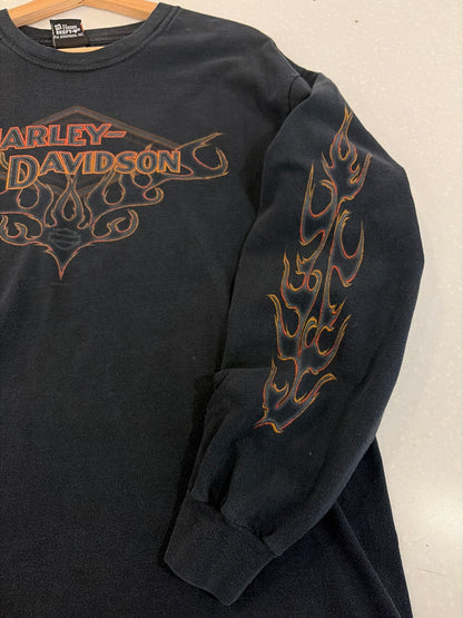 2006 Harley Davidson Louisville, Kentucky Flames Long Sleeve Shirt (L)