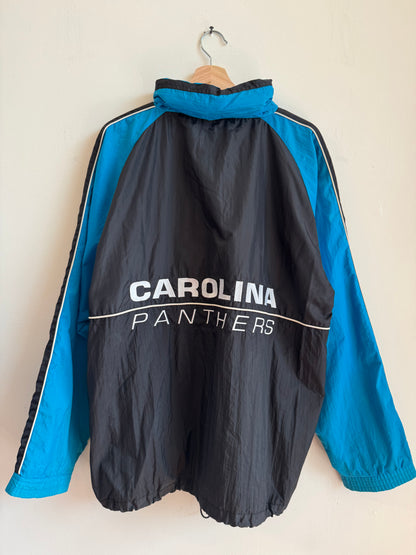 90s Carolina Panthers Logo Athletic Spell Out Windbreaker (M)