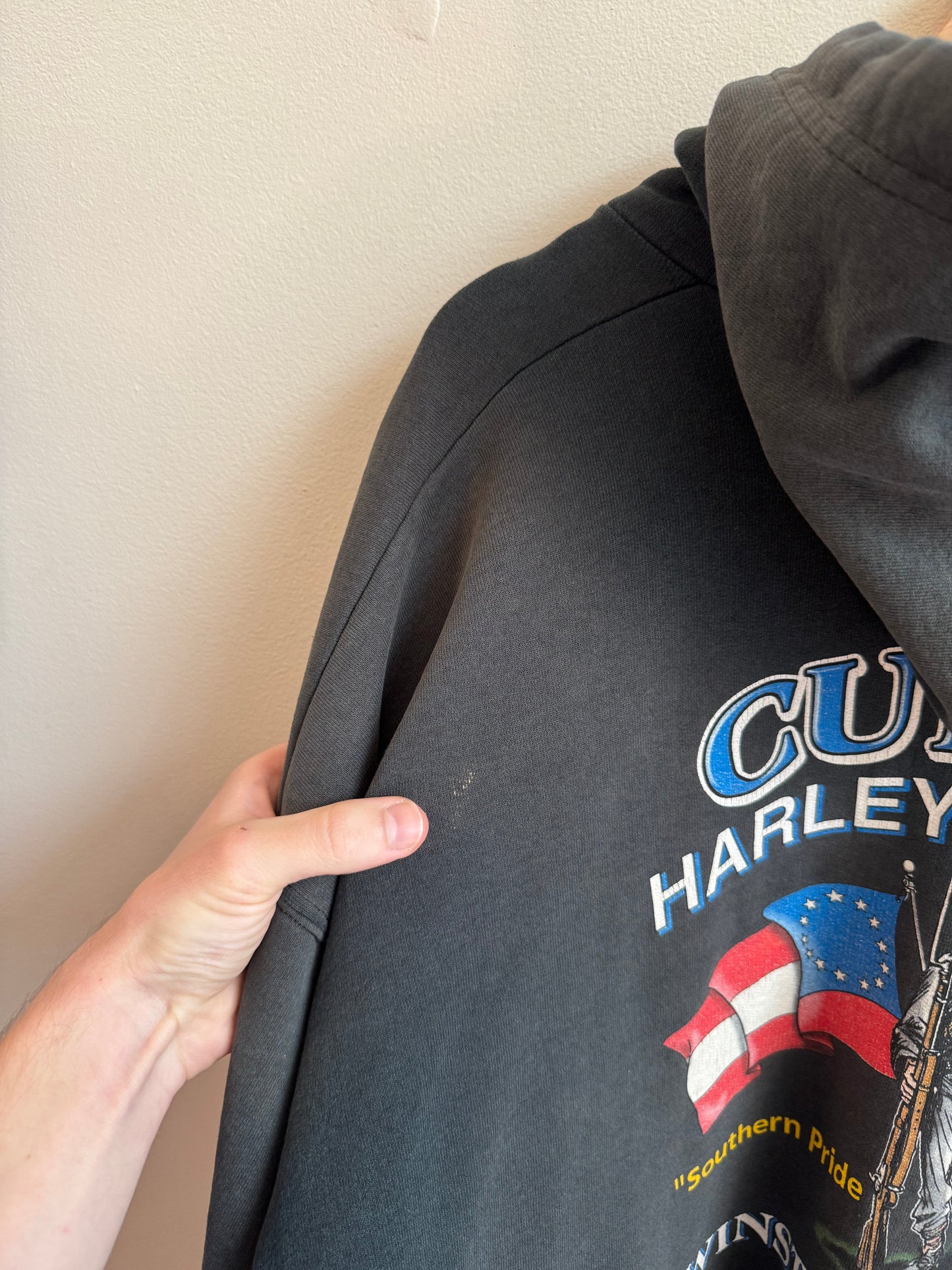 2004 Harley Davidson Winston Salem Flames Zip Up Hoodie (XL)