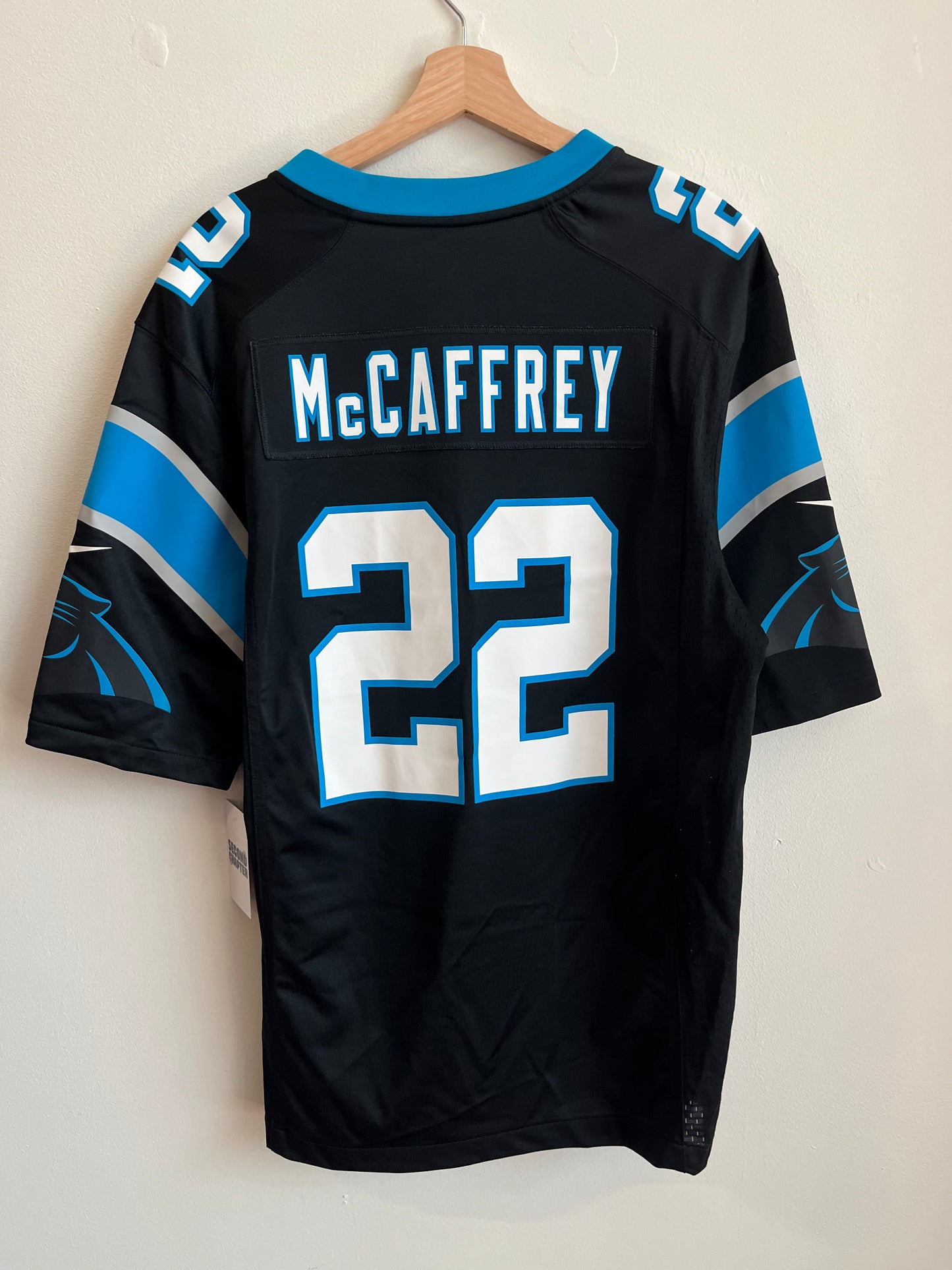 2010s Carolina Panthers Christian McCaffery #22 Home Jersey (M)