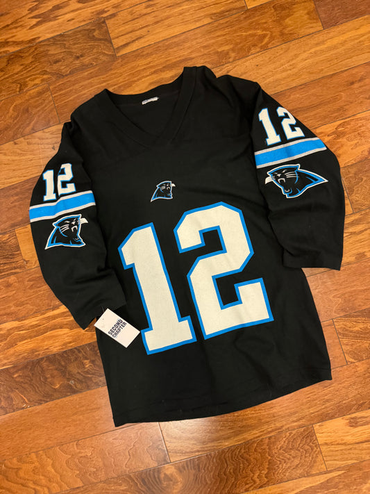 1997 Carolina Panthers Kerry Collins #12 Quarter Sleeve Shirt (L)