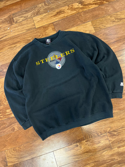 90s Pittsburgh Steelers Starter Embroidered Crewneck (XL)