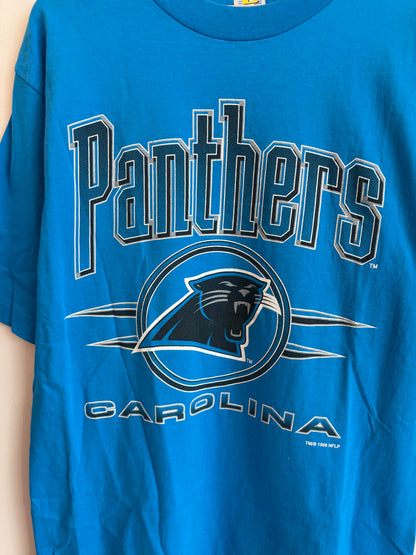 1996 Carolina Panthers Blue Competitor Spell Out Tee (L)