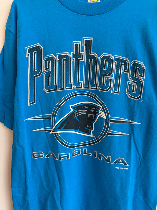 1996 Carolina Panthers Blue Competitor Spell Out Tee (L)