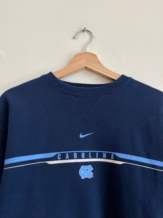 00s UNC Nike Center Swoosh Essential Crewneck (M)