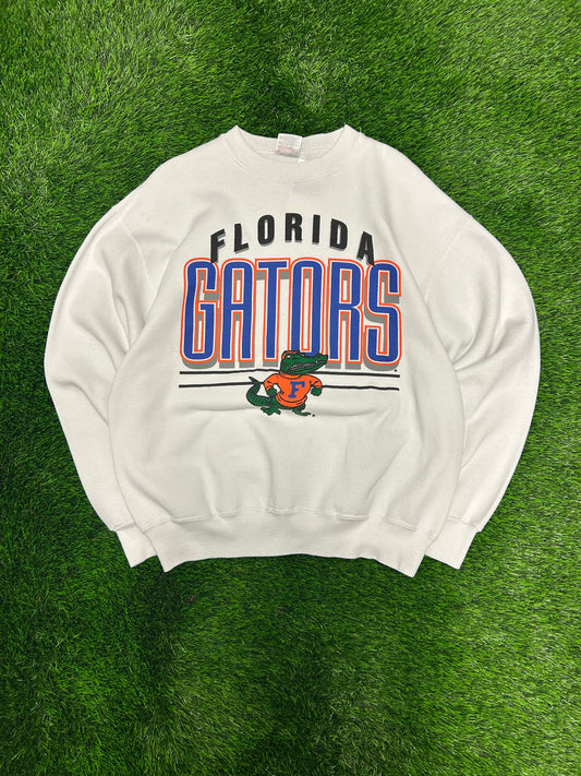 90s University of Florida UF Gators White Vintage Crewneck (XL)