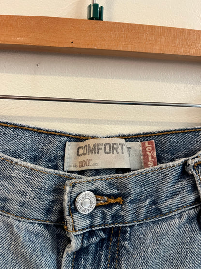2007 Levi's 560 Baggy Light Wash Shorts (36)