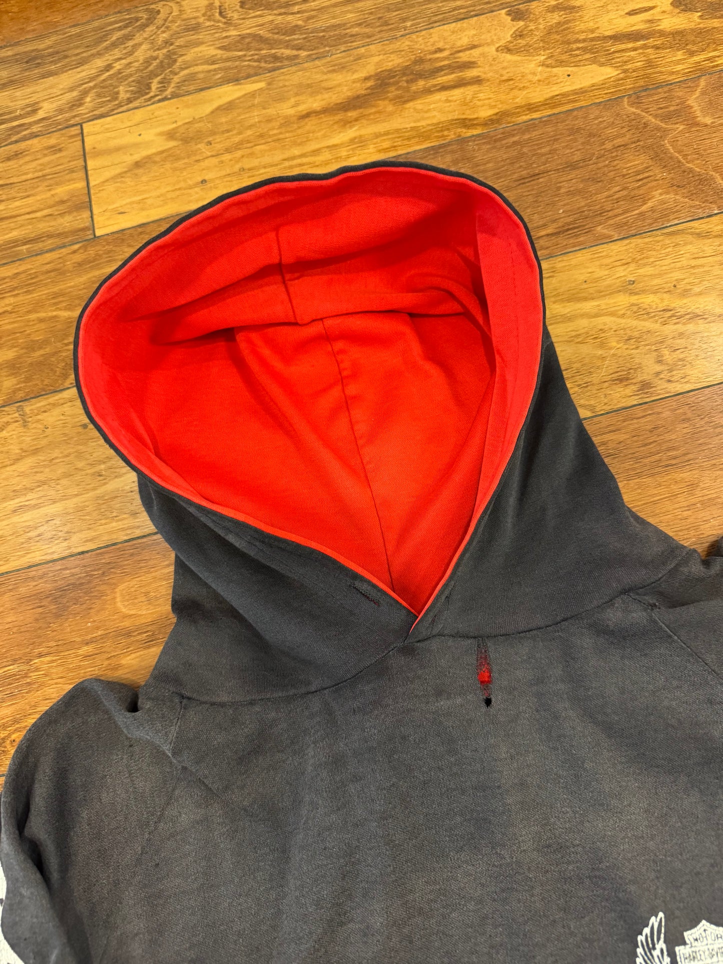70s Harley Davidson Vintage Faded Distressed Grail Hoodie (M)
