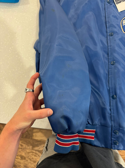 1990s New York Giants Big Spell Out Chalkline Satin Jacket (XL)