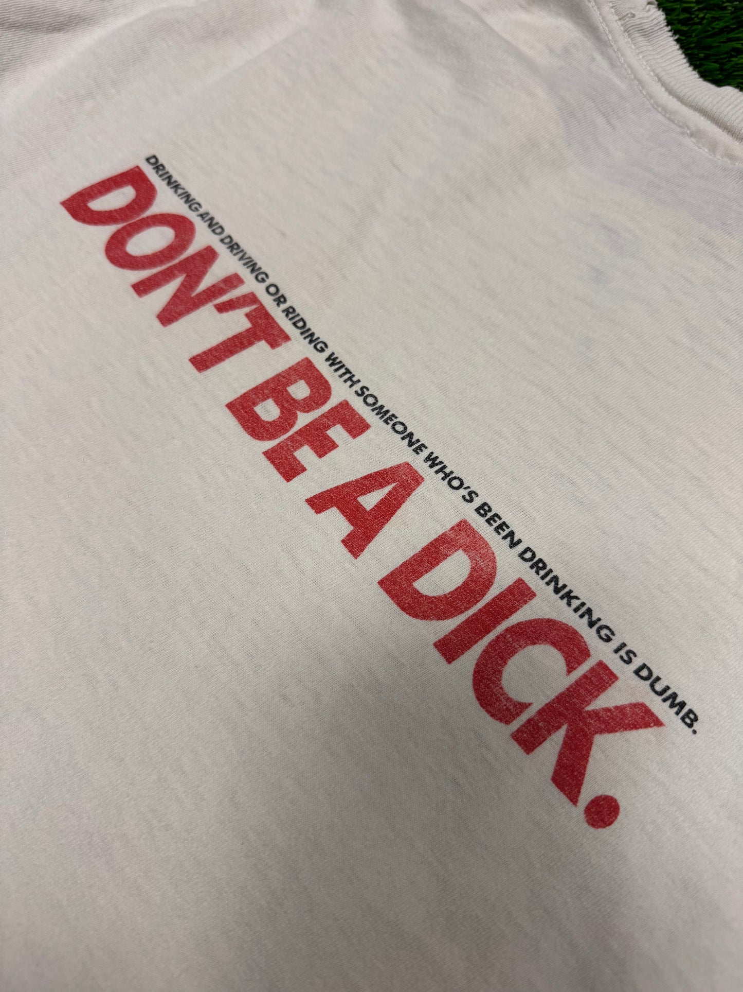 1987 Don't Drink and Drive "See Dick Drink" Thrashed Vintage Parody Tee (XL)