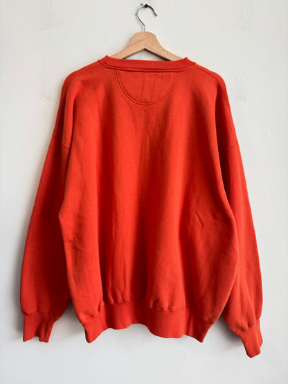 90s Clemson Embroidered Midwest Orange Crewneck (XL)