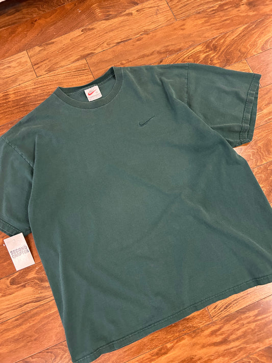 90s Nike Forest Green Essential Tee (XL)