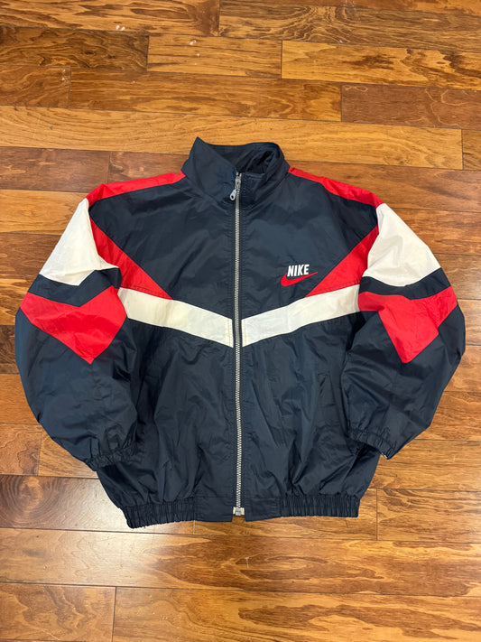 90s Nike Navy/Red Embroidered Windbreaker (XL)