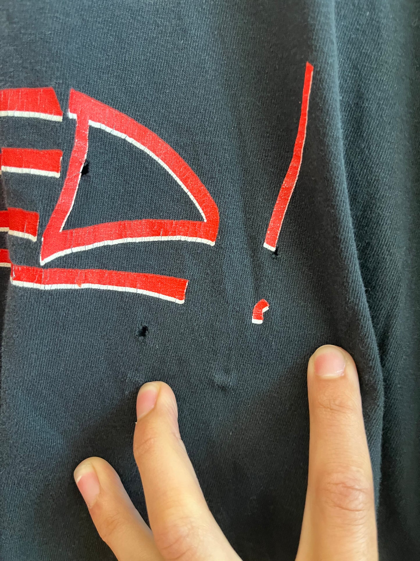 2011 M&M Red Graphic Distressed Tee (XL)