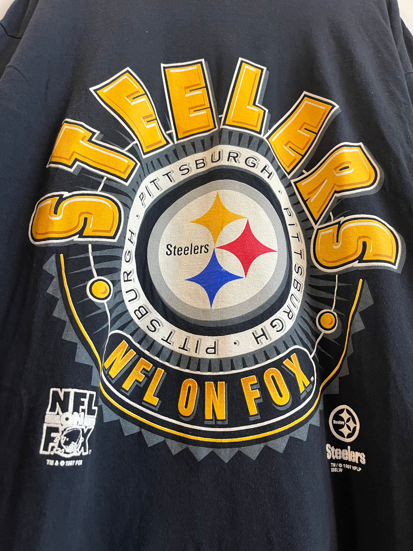 1997 Pittsburgh Steelers NFL On Fox Graphic Tee (XL)