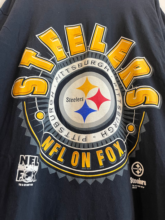 1997 Pittsburgh Steelers NFL On Fox Graphic Tee (XL)