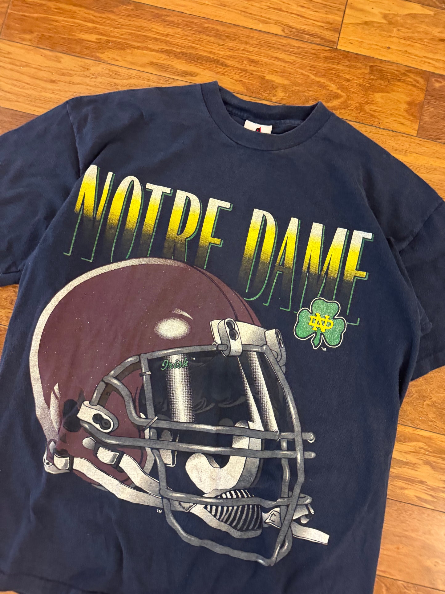 90s Notre Dame Riddell Helmet Tee (XL)