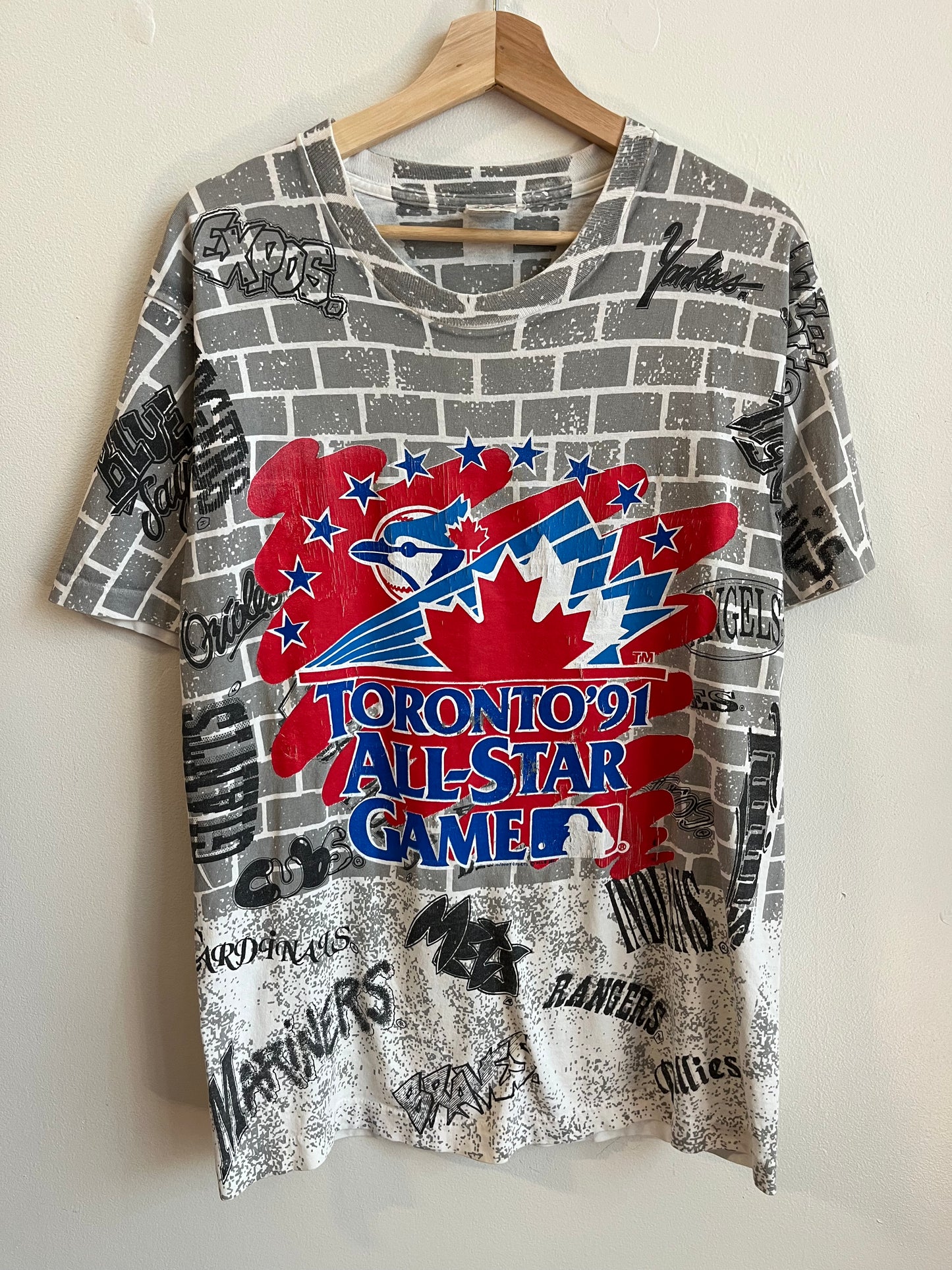 1991 Toronto Blue Jays All Star Game Vintage MLB AOP Tee (L)