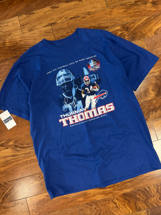 2007 Buffalo Bills Thurman Thomas Hall of Fame Tee (L)