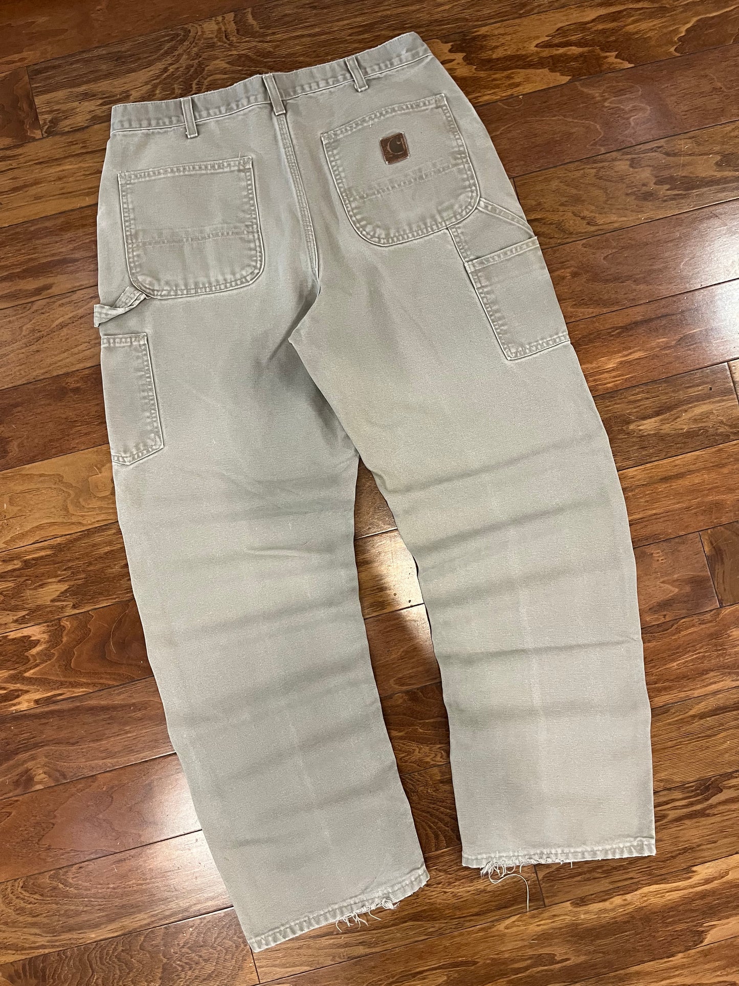 00s Carhartt Sand Carpenter Workwear Pants (34 x 33)