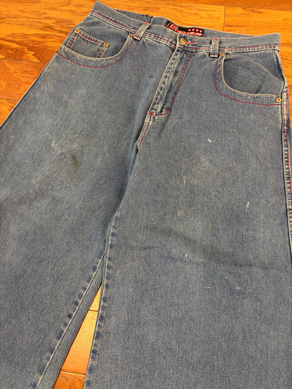 00s Kikwear Vintage Distressed Baggy Jeans (34 x 29)