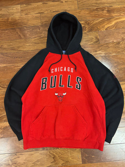 00s Chicago Bulls Two Toned Reebok Hoodie (L)