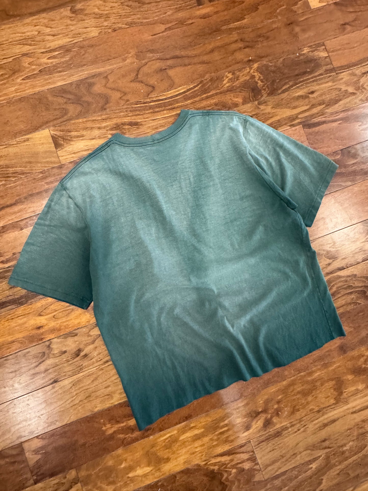 00s Carhartt Faded Green Cropped Pocket Tee (L)