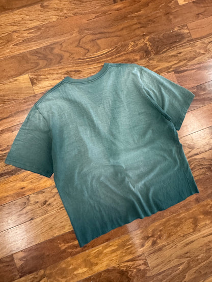 00s Carhartt Faded Green Cropped Pocket Tee (L)