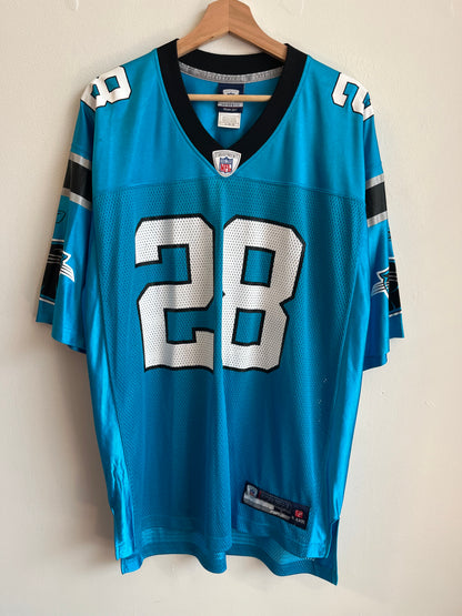 00s Carolina Panthers Jonathan Stewart Blue Reebok Jersey (L)