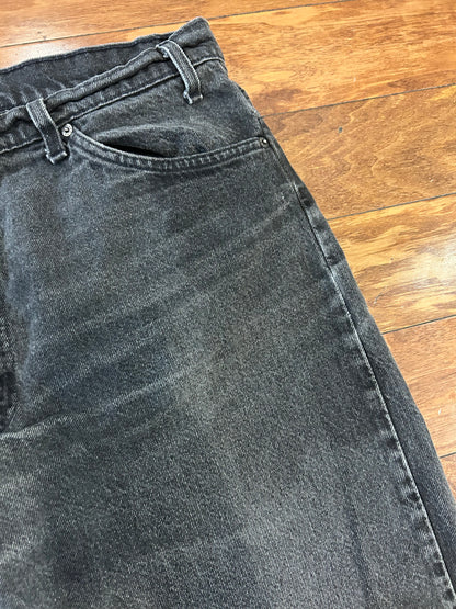 90s Levi's 550 Orange tab Stained Black Shorts (36)
