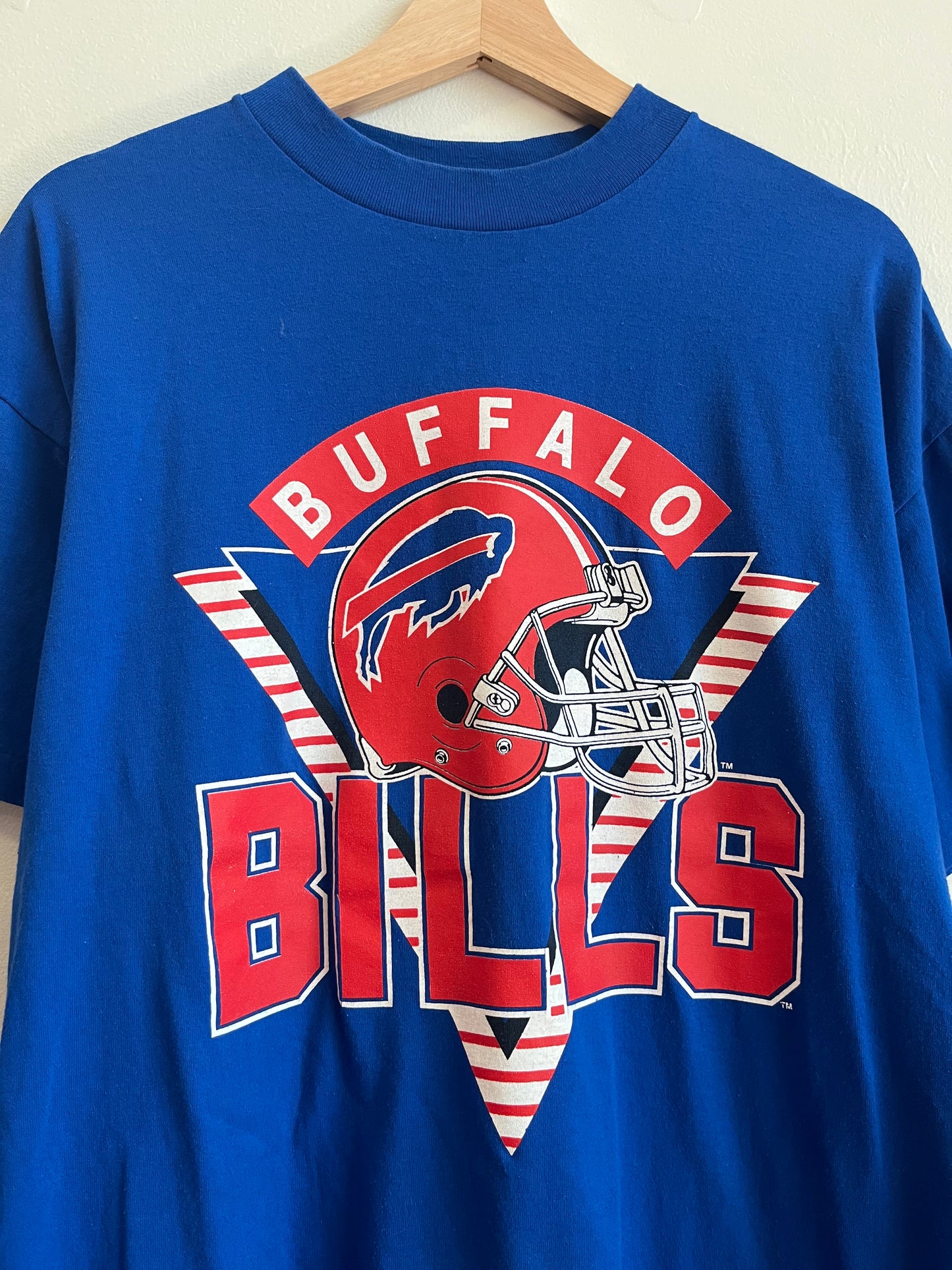 90s Buffalo Bills Blue Trench Helmet Tee (L)