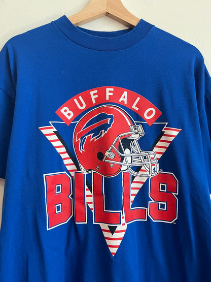 90s Buffalo Bills Blue Trench Helmet Tee (L)