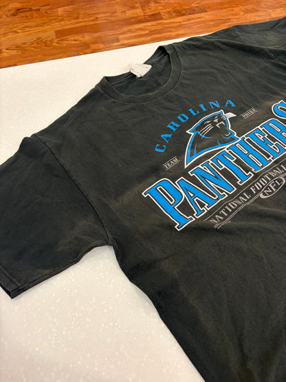 1999 Carolina Panthers Lee Faded Black Tee (XL)