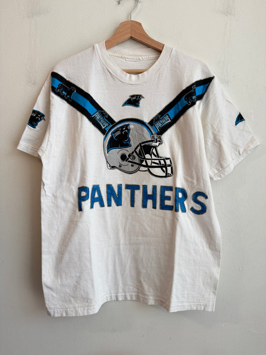 1996 Carolina Panthers Vintage Custom Glitter Tee (L)