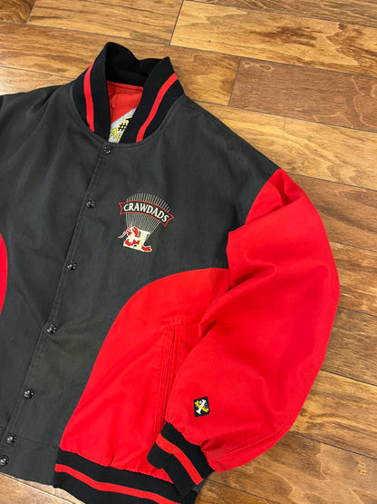 90s Hickory Crawdads Vintage MLB Letterman Jacket (XL)