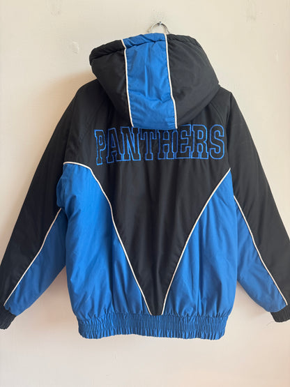 90s Carolina Panther Pro Player Dark Blue Inaugural Season Puffer Jacket (M)
