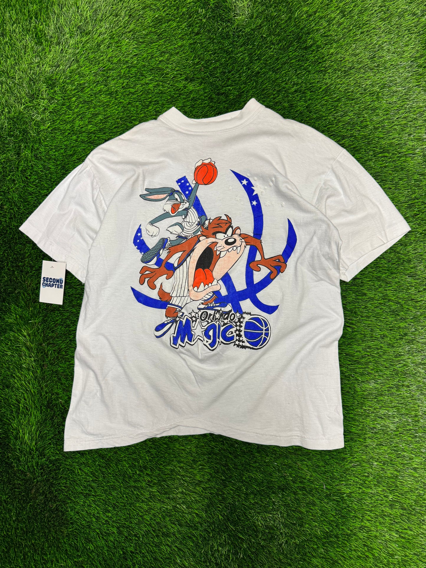 90s Orlando Magic Taz & Bugs Looney Tunes NBA Vintage Tee (XL)