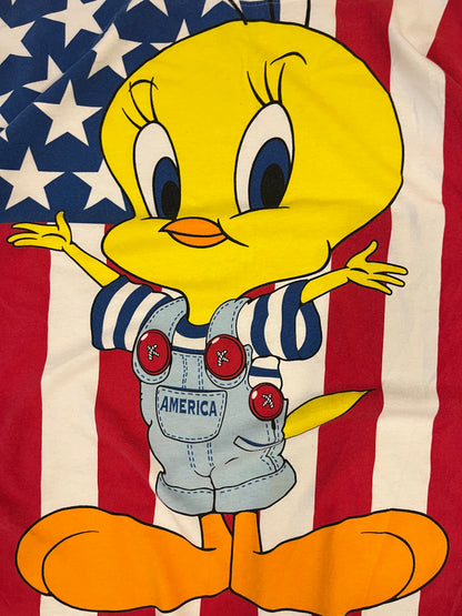 1995 Tweety Bird Looney Tunes Big Graphic Tee (L)