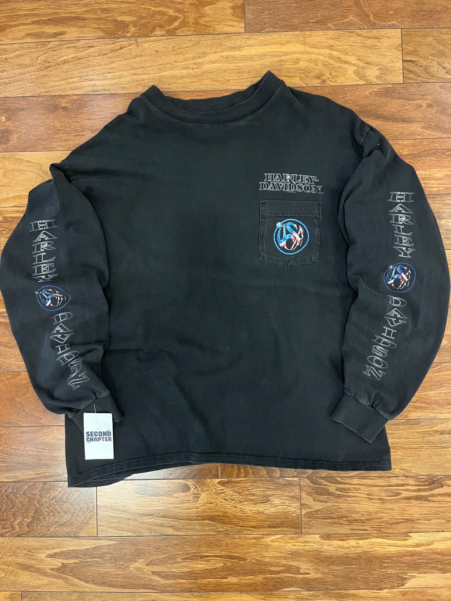 1998 Harley Davidson Aspen Valley Long Sleeve Pocket Tee (XXL)