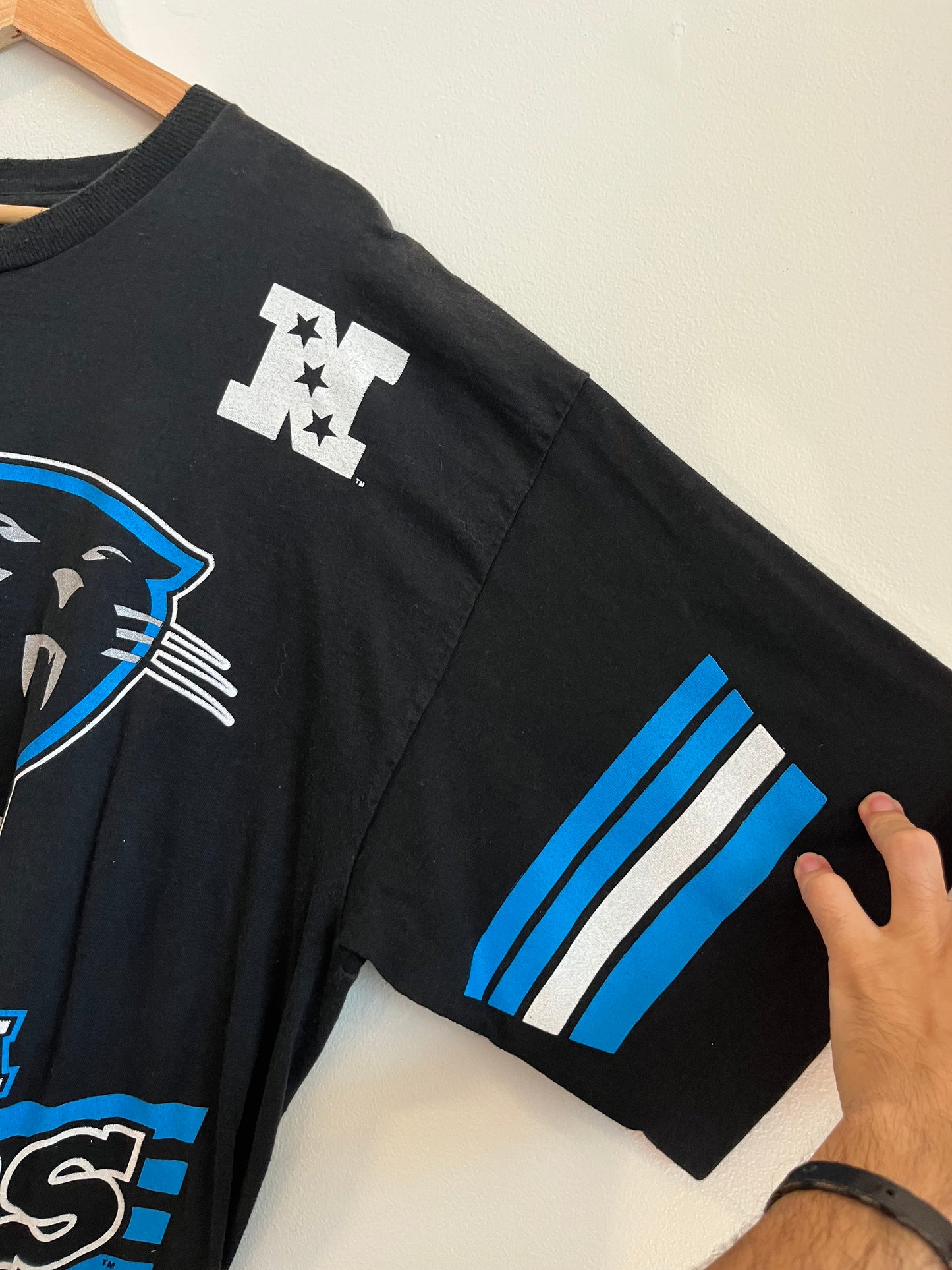 1995 Carolina Panthers Black Salem AOP Tee (XXL)