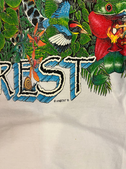 90s Rainforest Nature Wrap Around Tee (M)