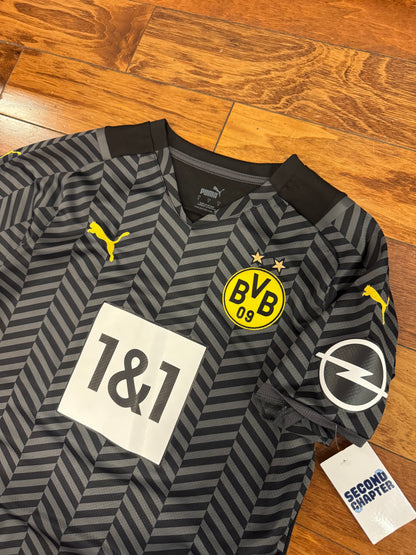 Borussia Dortmund Puma Black Soccer Third Jersey 2021-22 BVB Kit (S)
