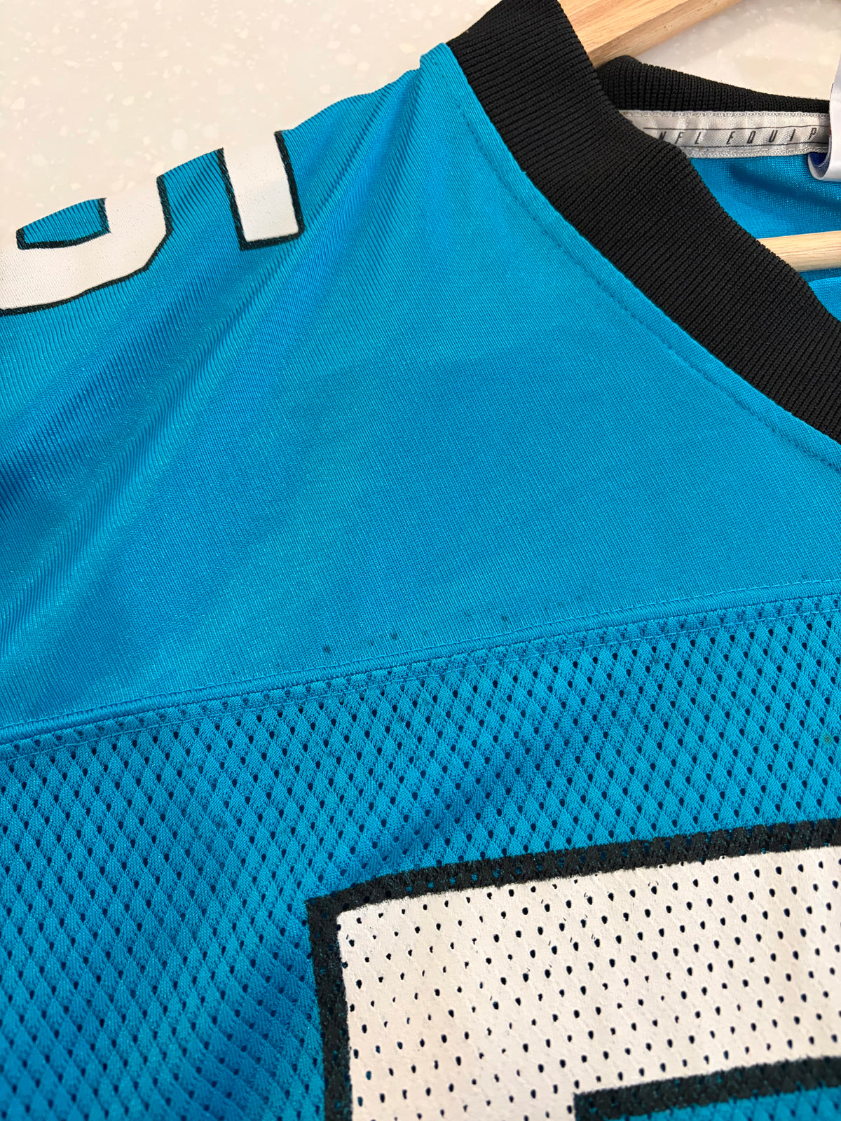 00s Carlina Panthers Dan Morgan Reebok Blue Jersey (M)