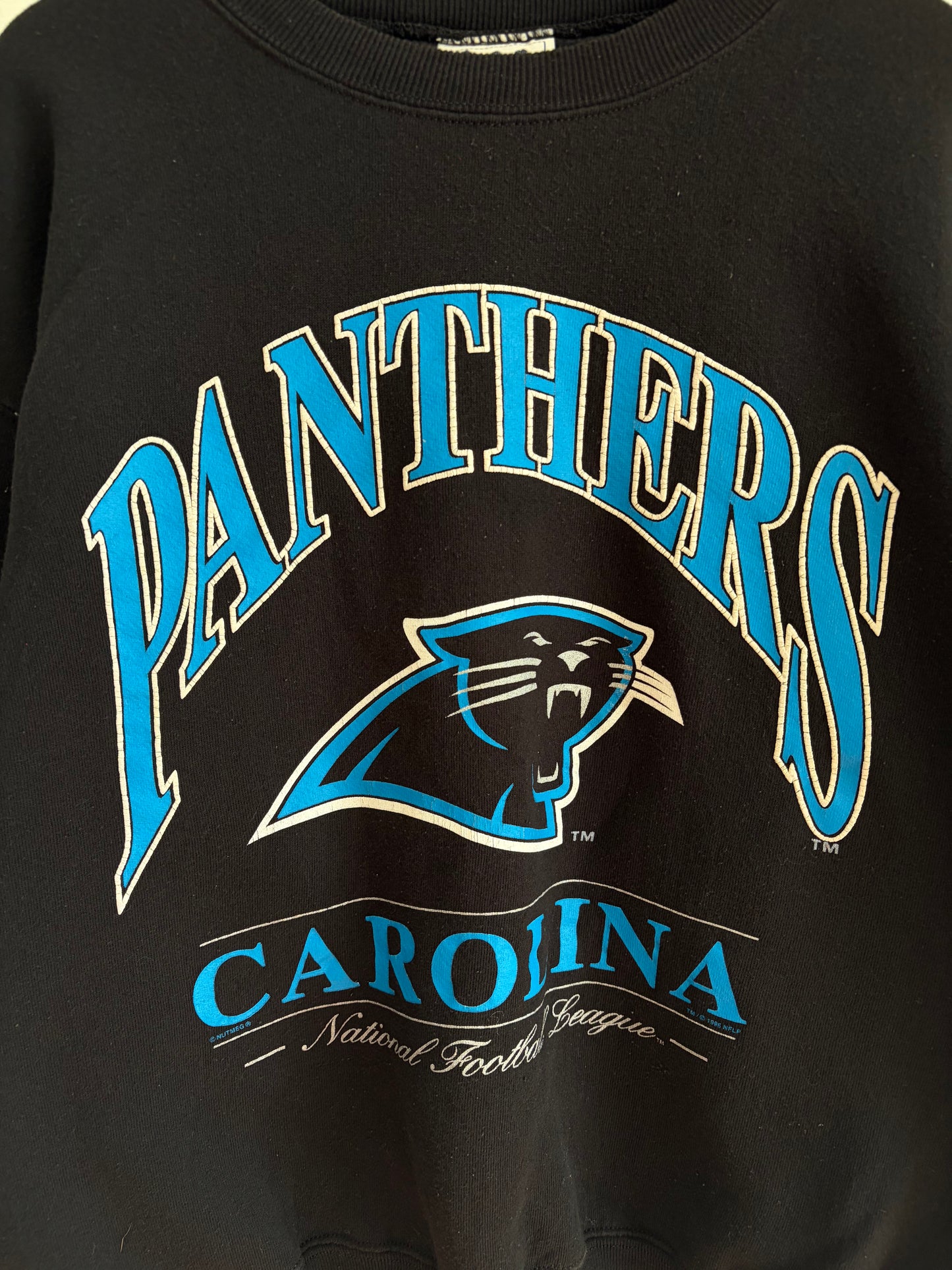 1996 Carolina Panthers Lee Sport Black Crewneck (L)