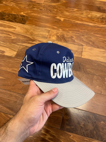 90s Dallas Cowboys #1 Apparel NFL Football Hat (OS)