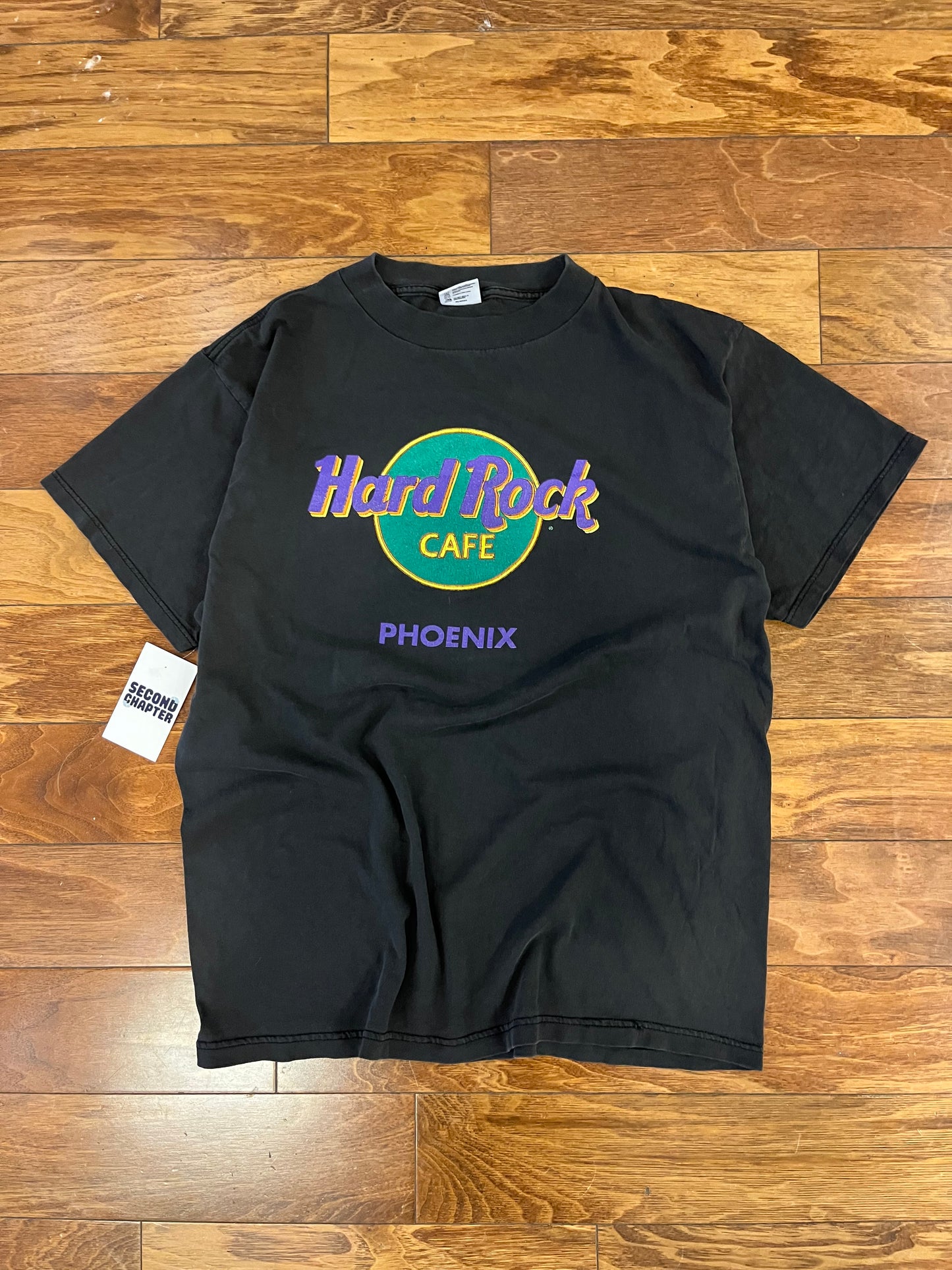 90s Hard Rock Cafe Phoenix Faded Black Tee (L)